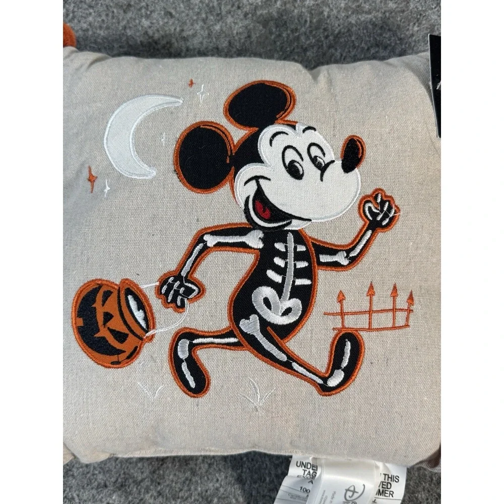 Disney Mickey Mouse Skeleton Embroidered Halloween 12